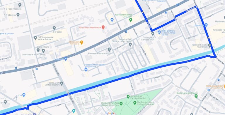 Manchester Nature Cycle with Map - Walk Run Cycle