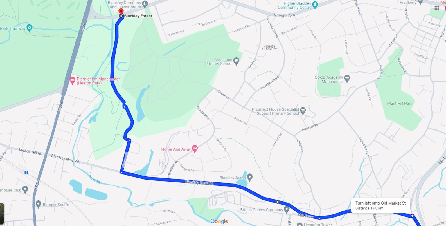 Manchester Nature Cycle with Map - Walk Run Cycle